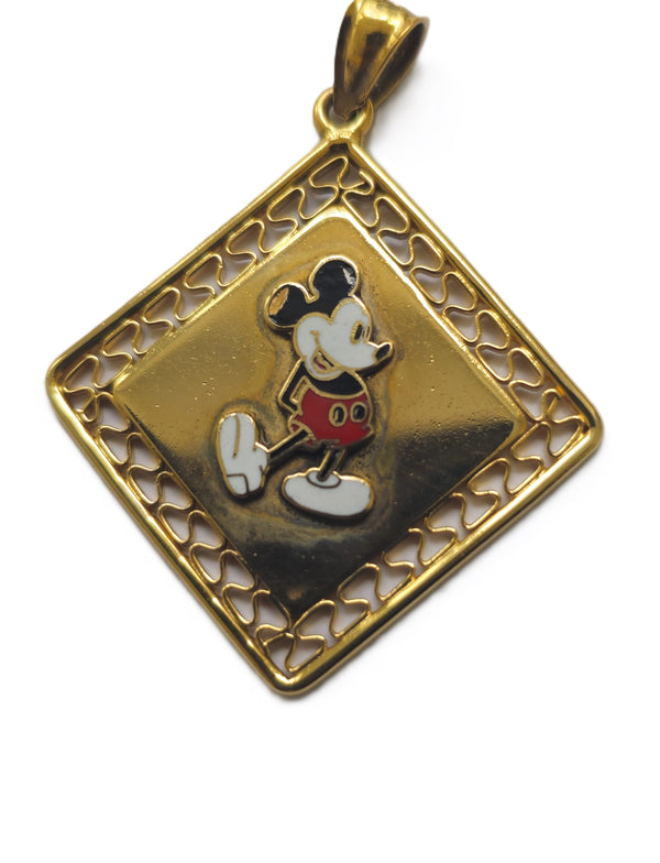 Vintage Micky Mouse Pendant in 14k Gold