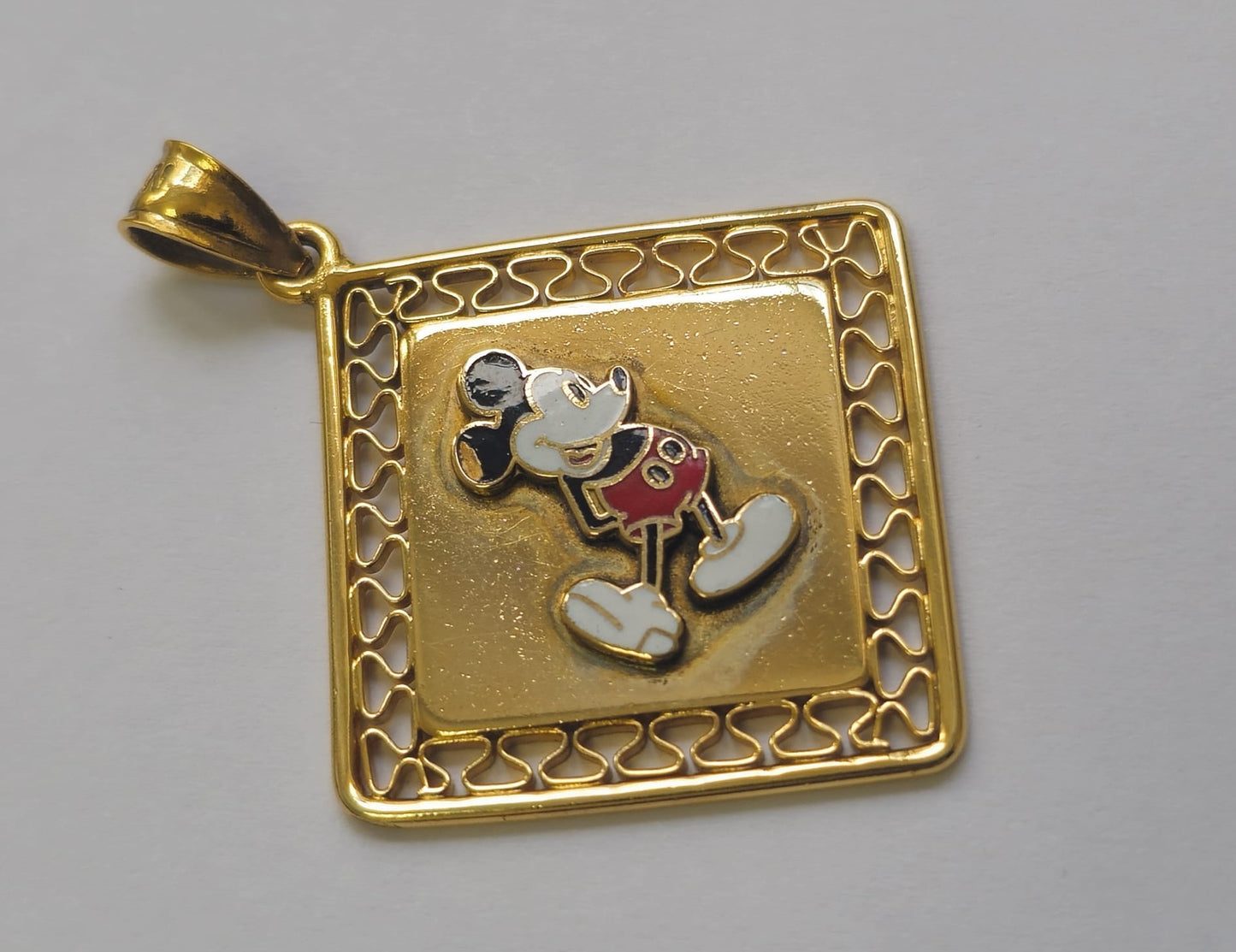 Vintage Micky Mouse Pendant in 14k Gold