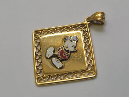 Vintage Micky Mouse Pendant in 14k Gold