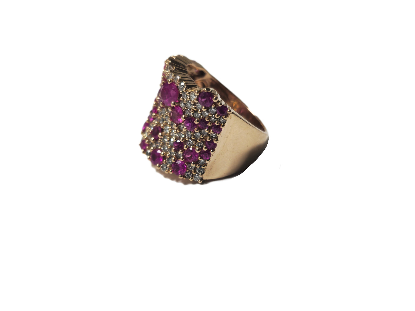 Classic 1ct Ruby and Diamond Ring in 14k Gold