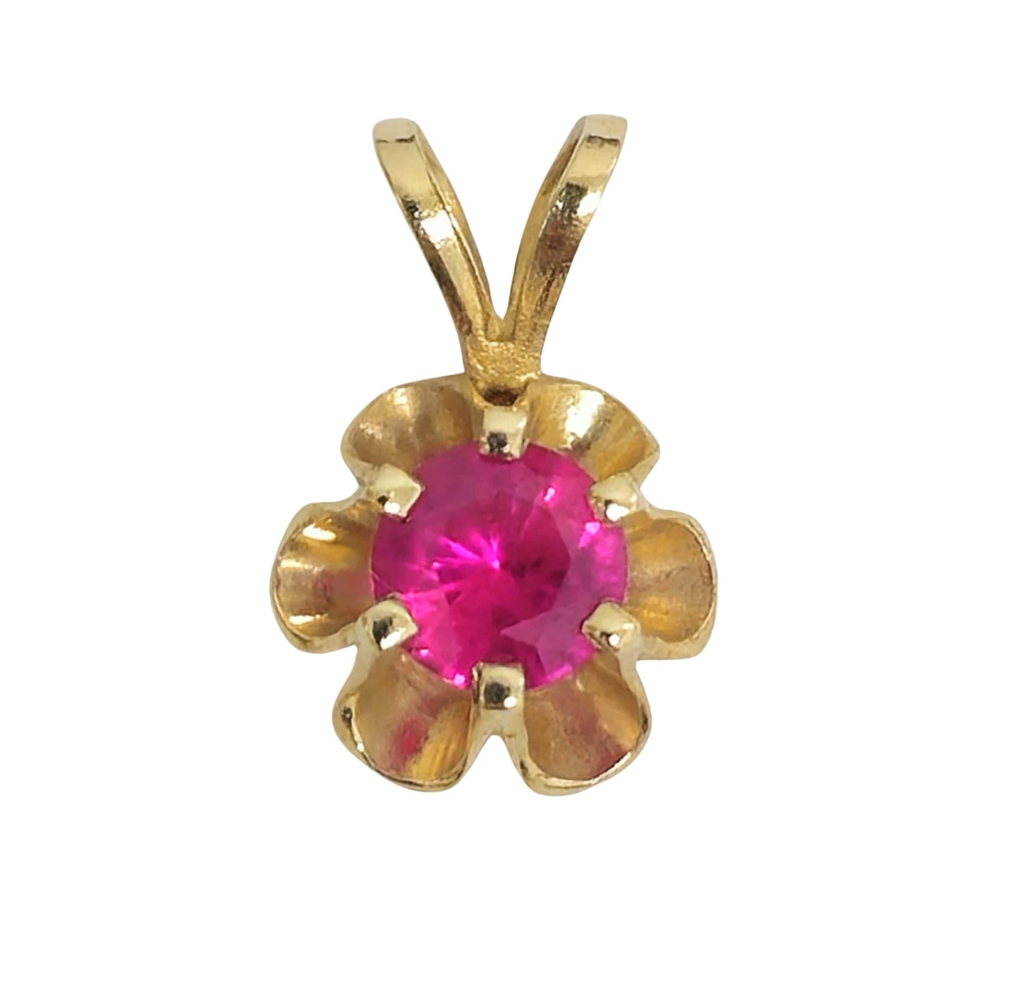 Ruby Center Pendant in 14k Gold