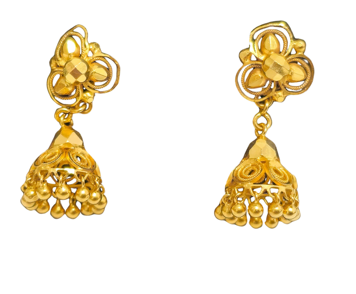 22k Gold Middle Eastern/Indian Gold Earrings