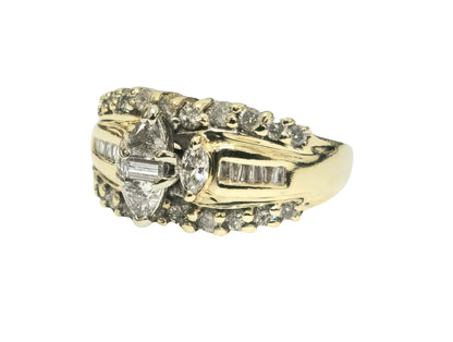 14k Gold 2.30ct Diamond Cluster Ring