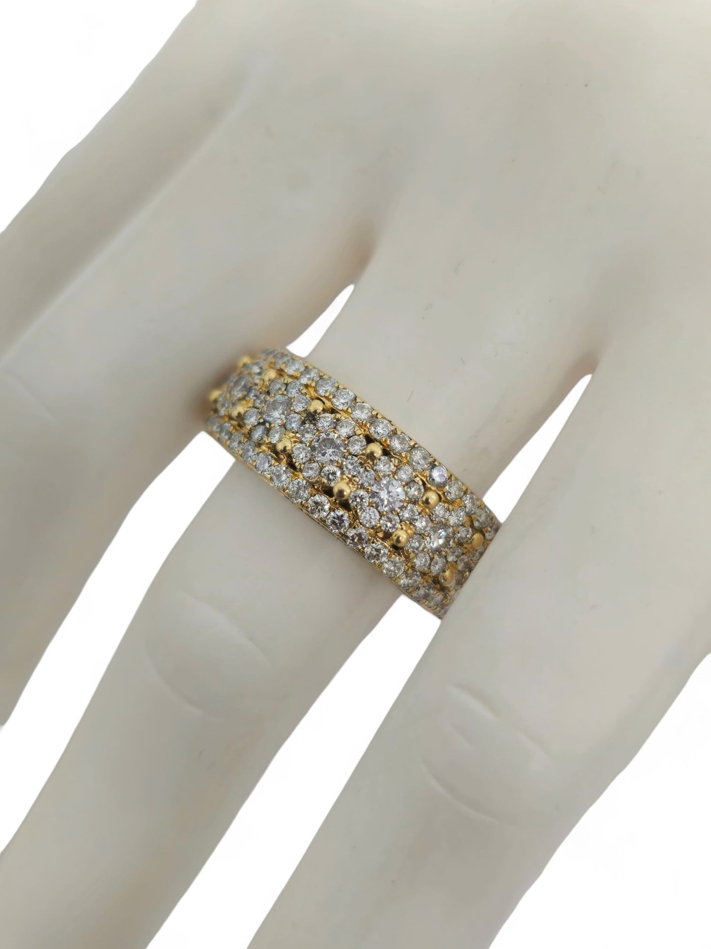 14k Yellow Gold Cluster Diamond Ring