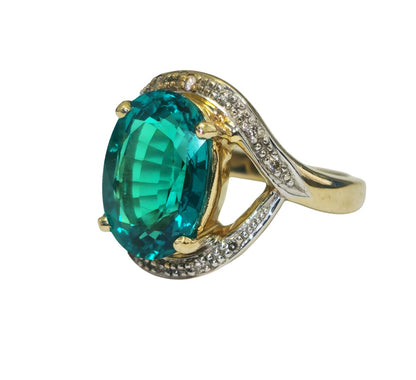 14k Yellow Gold Emerald Ring