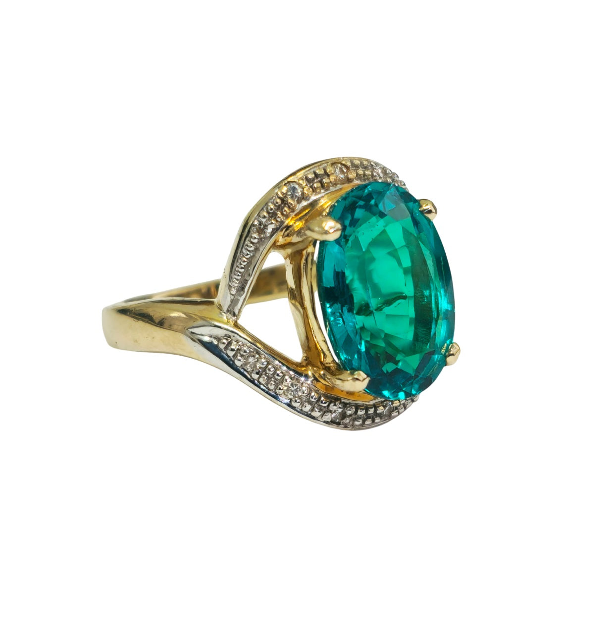 14k Yellow Gold Emerald Ring