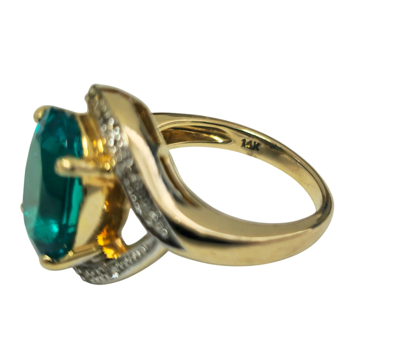 14k Yellow Gold Emerald Ring