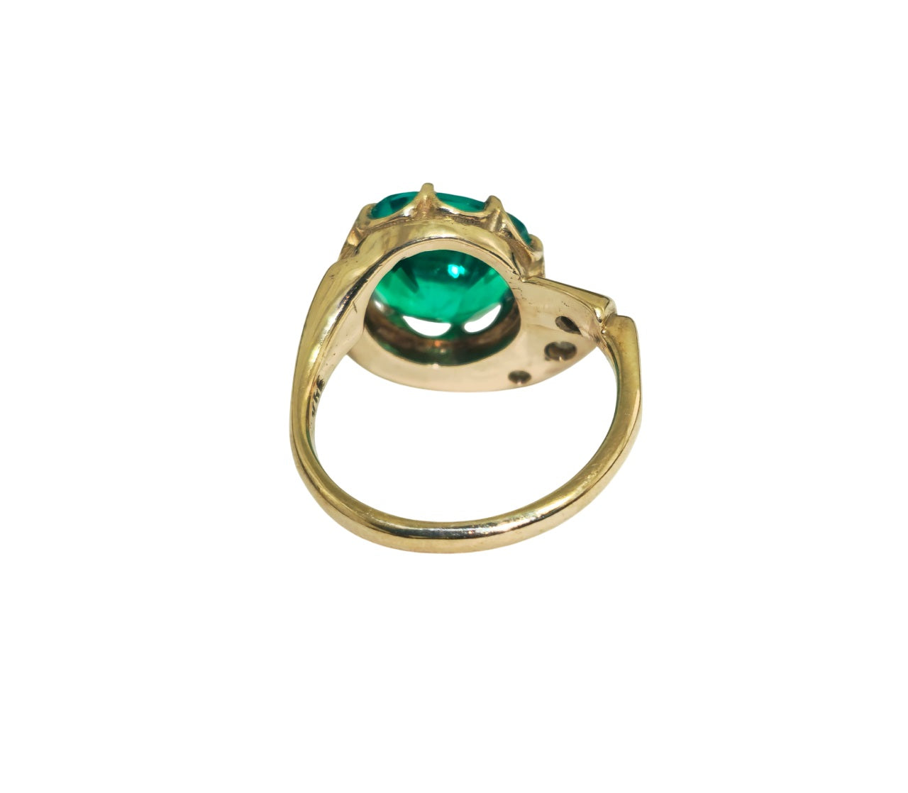 14k Rose Gold Emerald Ring