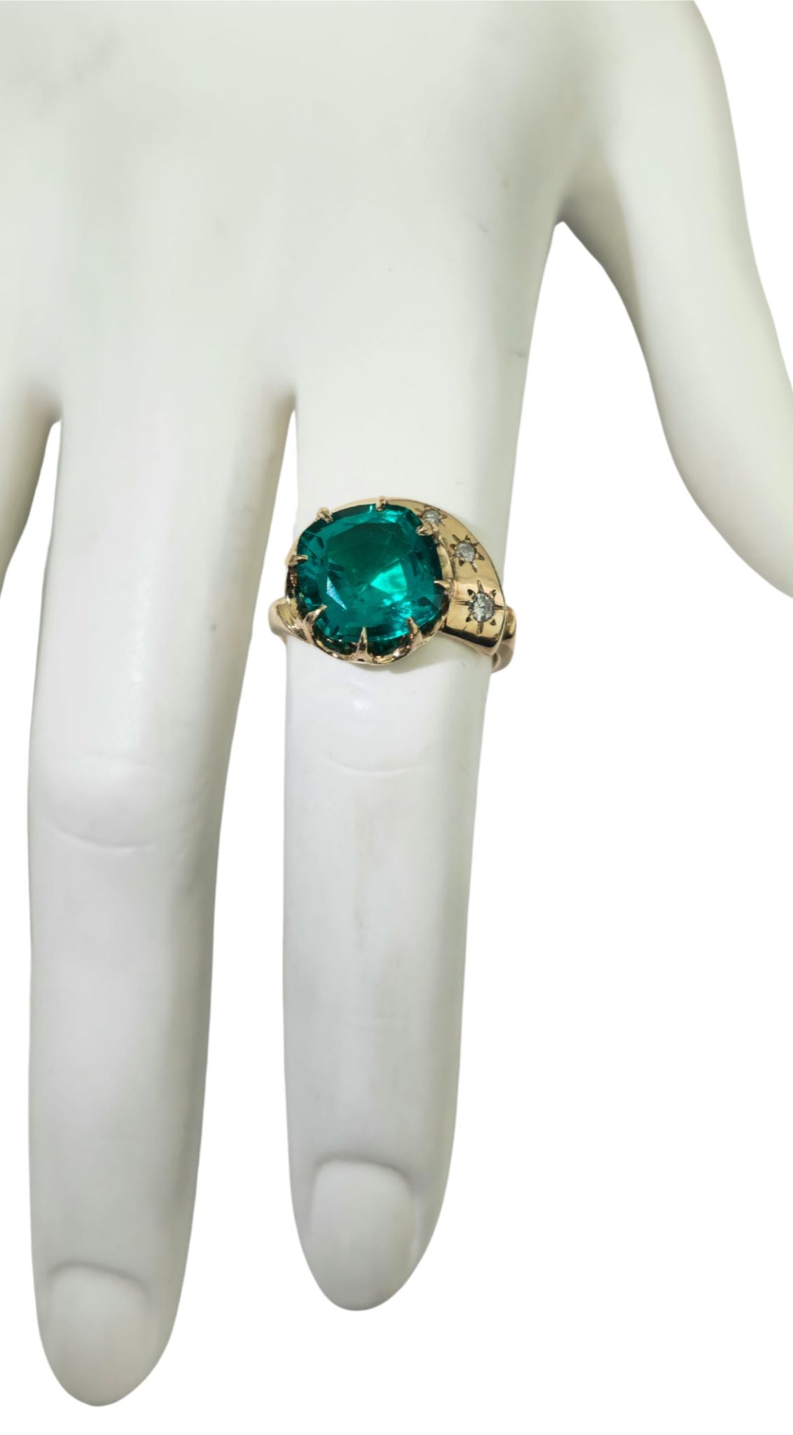 14k Rose Gold Emerald Ring