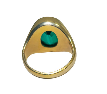 14k Yellow Gold Emerald Solitaire Ring