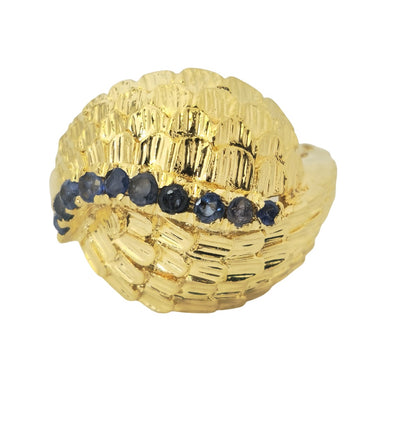 Blue Sapphire 18k Gold Ring