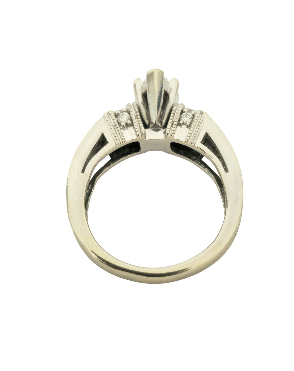 Elegant 1cwt 14k White Gold Ring