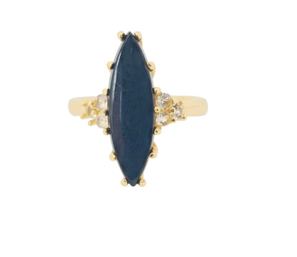 4.5ct Black Onyx 14k Gold Ring