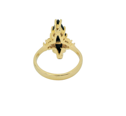 4.5ct Black Onyx 14k Gold Ring