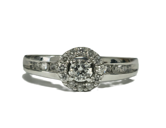 0.85 Carat Diamond White Gold Engagement Ring