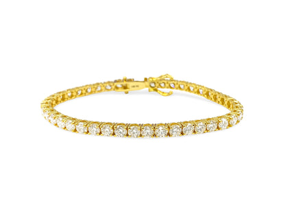 10.50 Carat VVS Diamond Tennis Bracelet in 14k