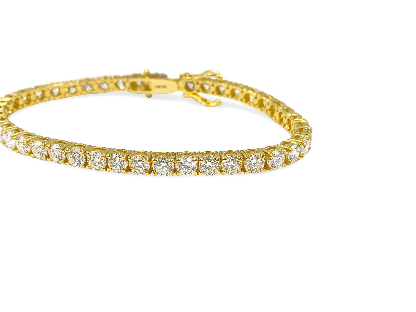 10.50 Carat VVS Diamond Tennis Bracelet in 14k