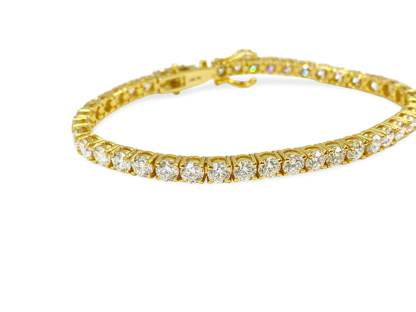 10.50 Carat VVS Diamond Tennis Bracelet in 14k