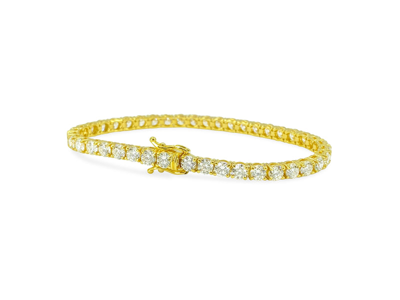 10.50 Carat VVS Diamond Tennis Bracelet in 14k