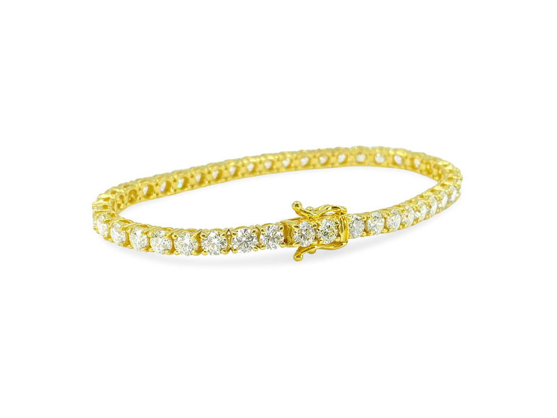 10.50 Carat VVS Diamond Tennis Bracelet in 14k