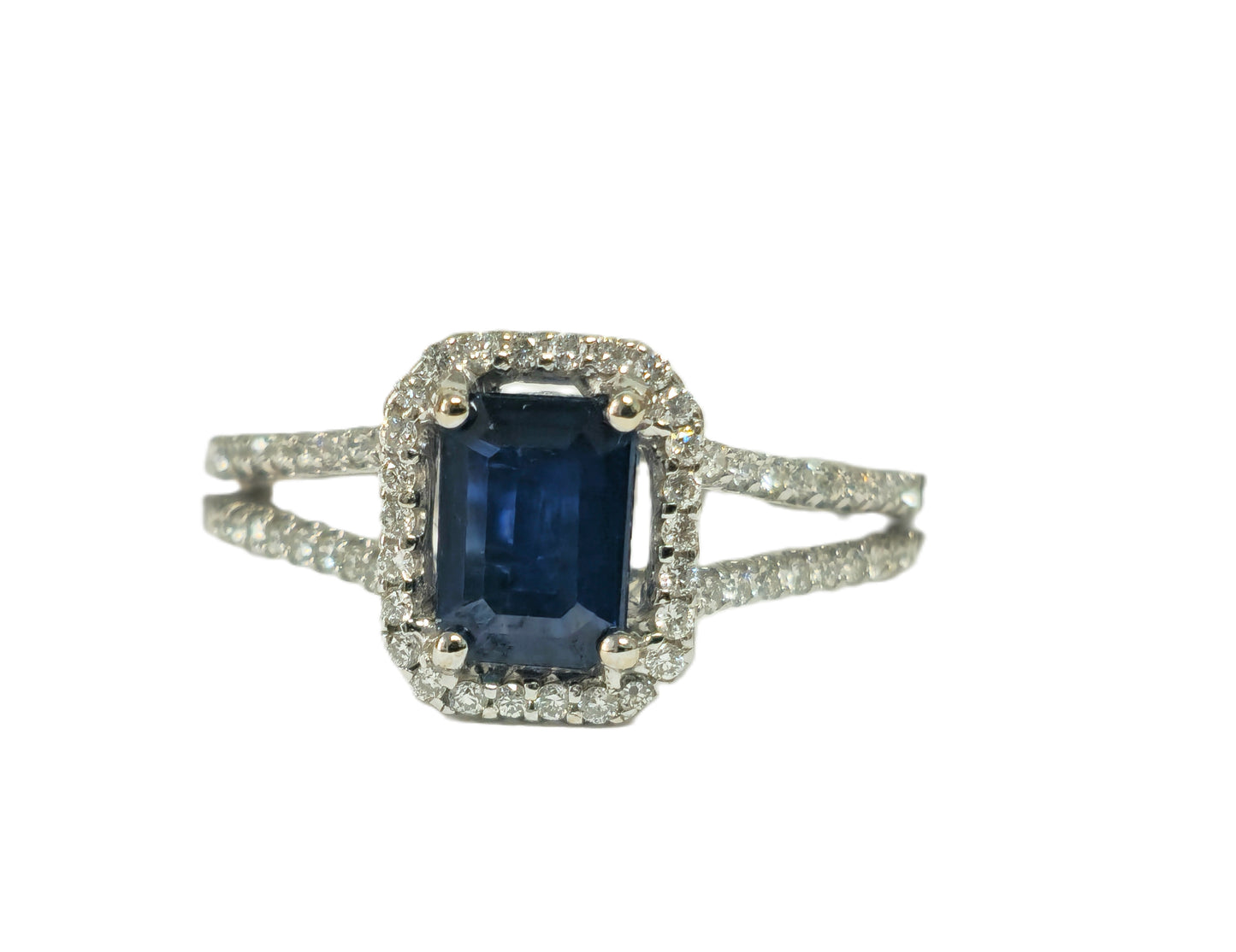 Vintage, Art Deco Blue Sapphire & Diamond Ring For Her