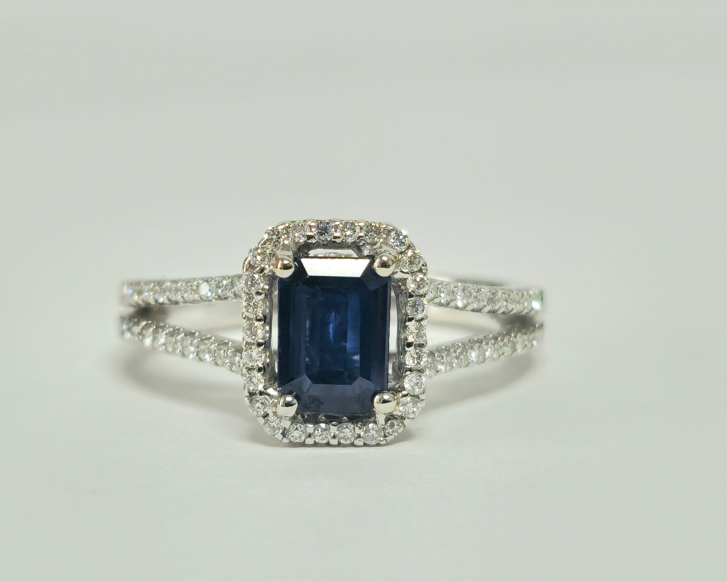 Vintage, Art Deco Blue Sapphire & Diamond Ring For Her