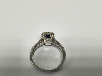 Vintage, Art Deco Blue Sapphire & Diamond Ring For Her