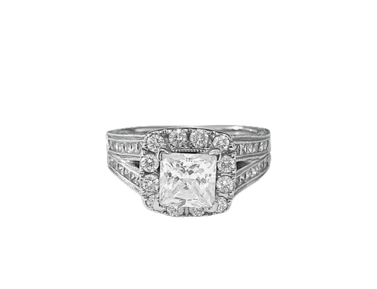 1.25ct Diamond Engagement Ring in 14k White Gold.