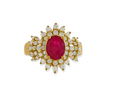 Certified 2.00 Carat Natural Burma Ruby Diamond Ring - Prince The Jeweler 14k-gold-100-natural-4-25-ct-burma-diamond-ring, Rings
