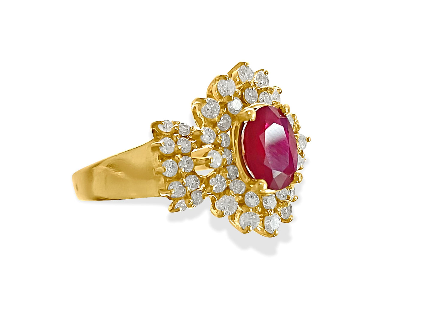 Certified 2.00 Carat Natural Burma Ruby Diamond Ring - Prince The Jeweler 14k-gold-100-natural-4-25-ct-burma-diamond-ring, Rings