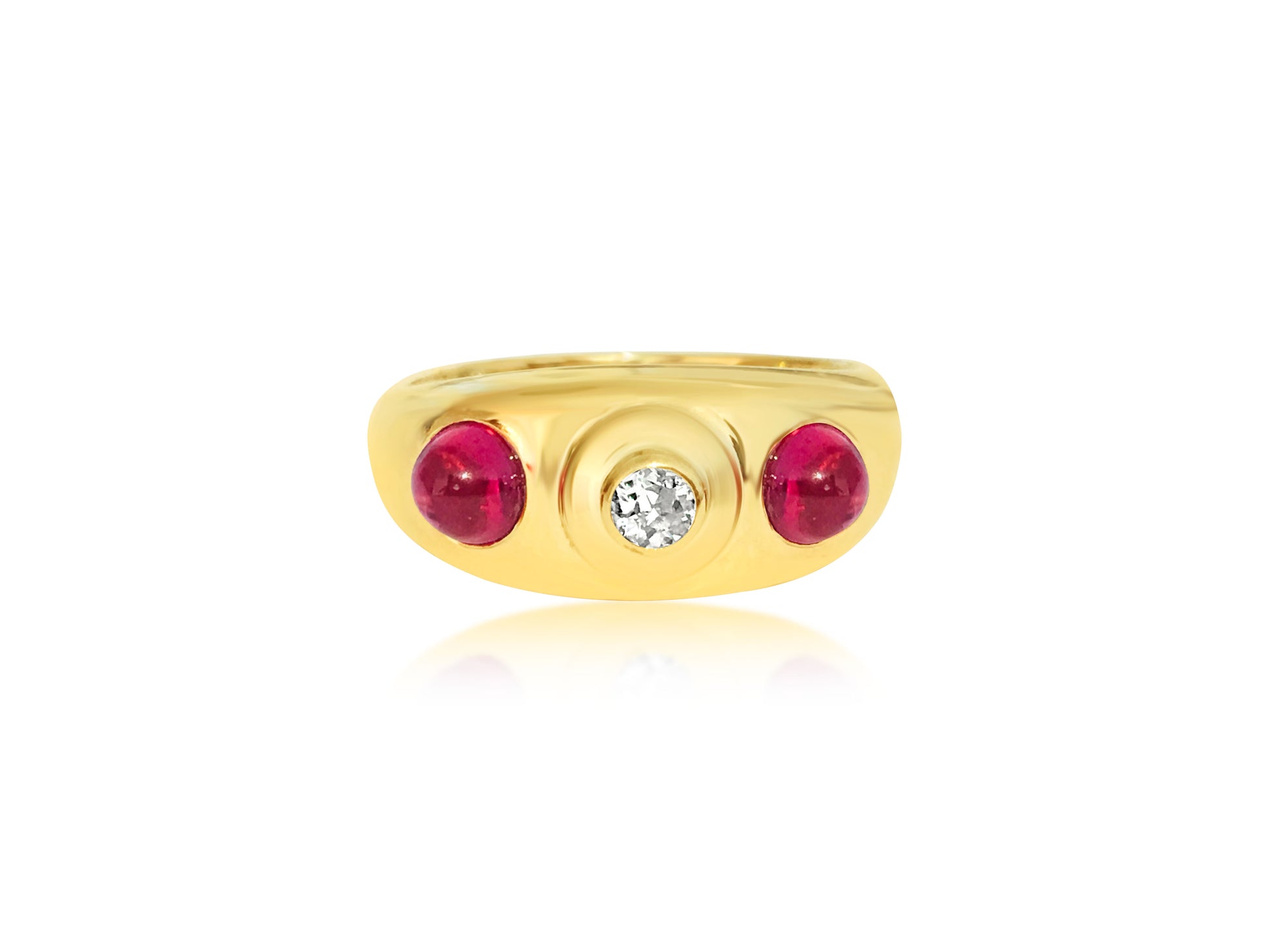 Sophisticated Vintage, 14k Gold, Ruby & Diamond Ring - Prince The Jeweler sophisticated-vintage-14k-gold-ruby-diamond-ring, Rings