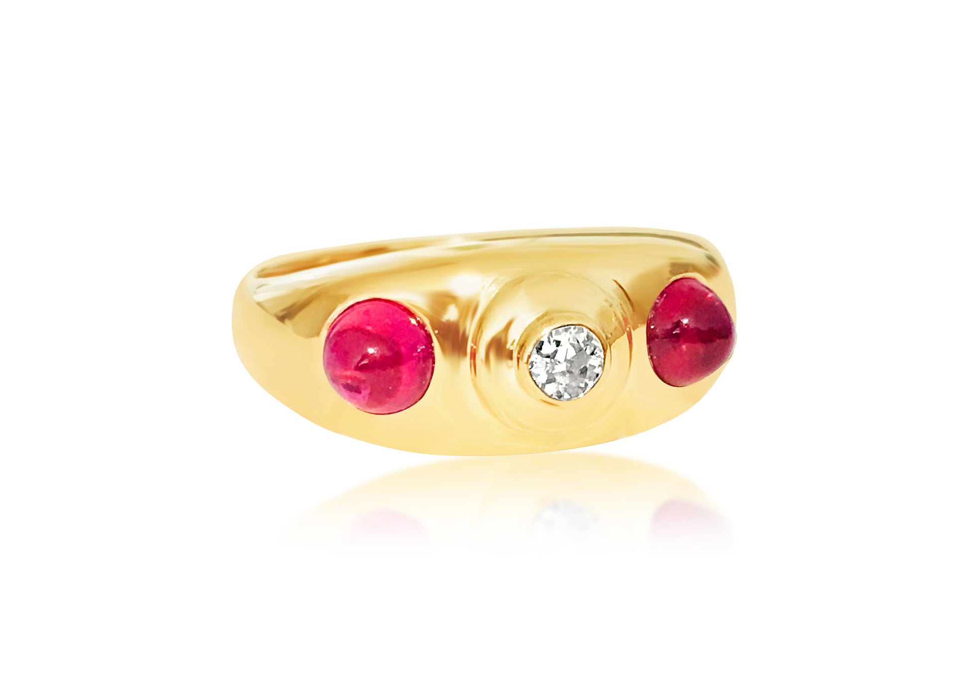 Sophisticated Vintage, 14k Gold, Ruby & Diamond Ring - Prince The Jeweler sophisticated-vintage-14k-gold-ruby-diamond-ring, Rings