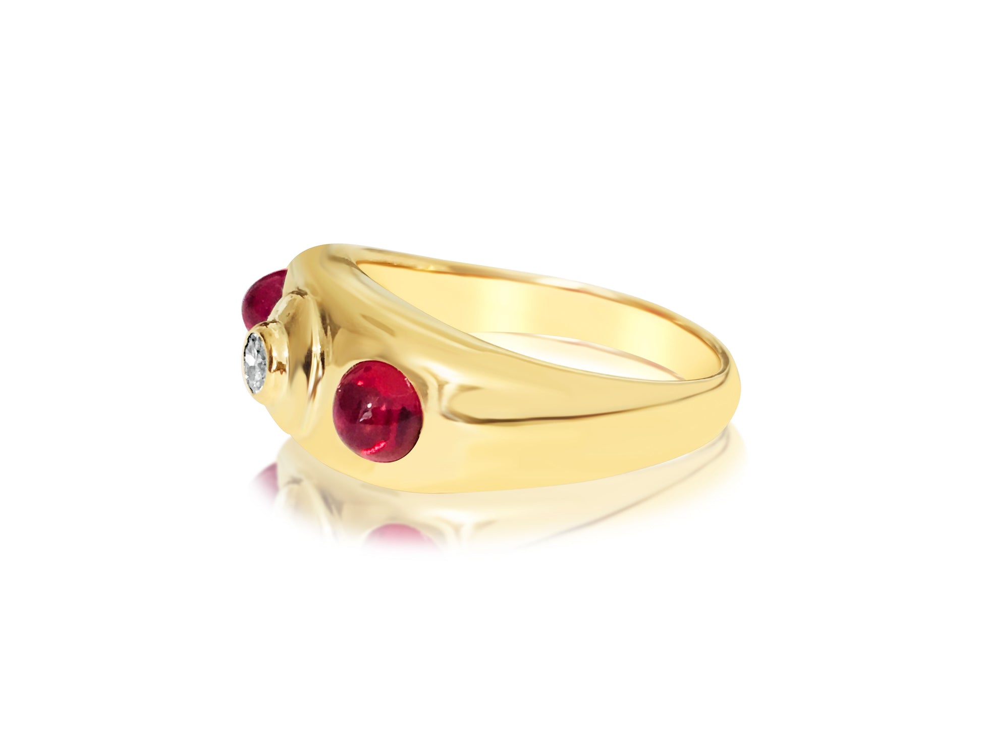 Sophisticated Vintage, 14k Gold, Ruby & Diamond Ring - Prince The Jeweler sophisticated-vintage-14k-gold-ruby-diamond-ring, Rings