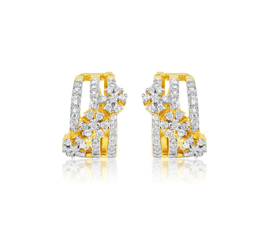 1.35 Carat Diamonds, 14k yellow gold earrings. - Prince The Jeweler 1-35-carat-diamonds-14k-yellow-gold-earrings, Earrings