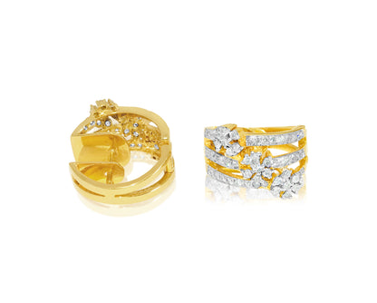 1.35 Carat Diamonds, 14k yellow gold earrings. - Prince The Jeweler 1-35-carat-diamonds-14k-yellow-gold-earrings, Earrings