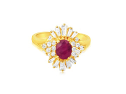 Natural 1.75ct Ruby & Diamond Ring in Solid 14K Gold - Prince The Jeweler natural-1-75ct-ruby-diamond-ring-in-solid-14k-gold, Rings