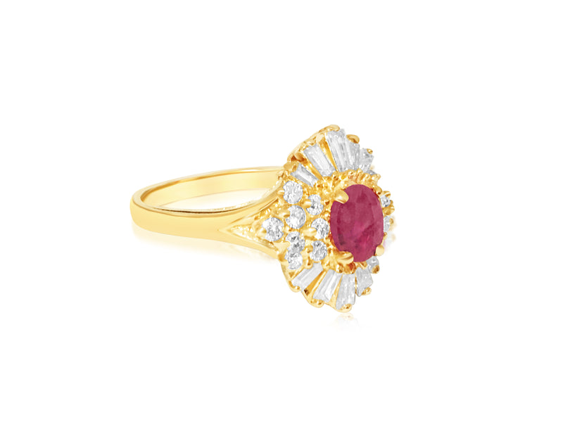 Natural 1.75ct Ruby & Diamond Ring in Solid 14K Gold - Prince The Jeweler natural-1-75ct-ruby-diamond-ring-in-solid-14k-gold, Rings