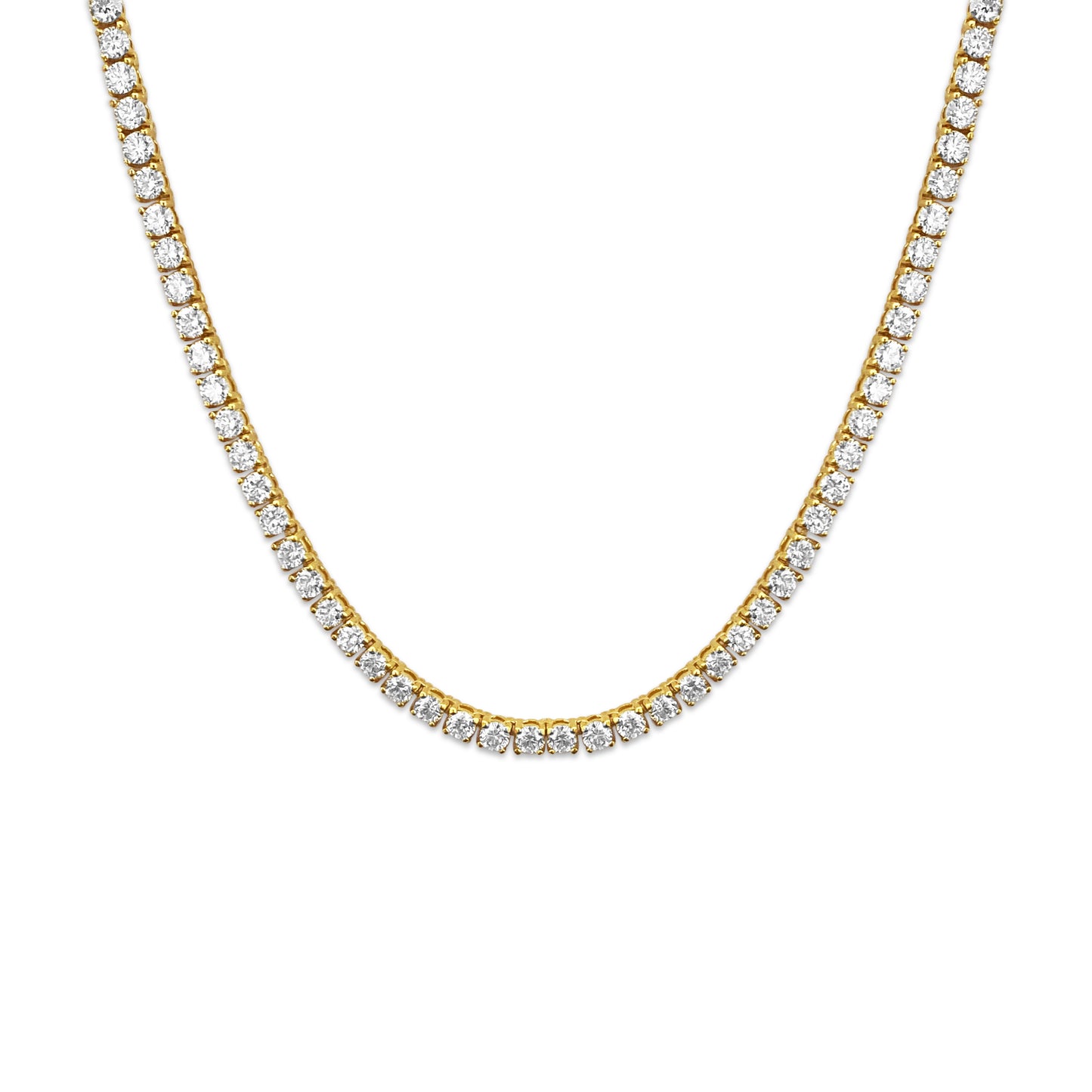 18 Carat VVS Diamond Tennis Necklace 14k Gold - Prince The Jeweler 18-carat-vvs-diamond-tennis-necklace-14k-gold, Necklaces & Pendants