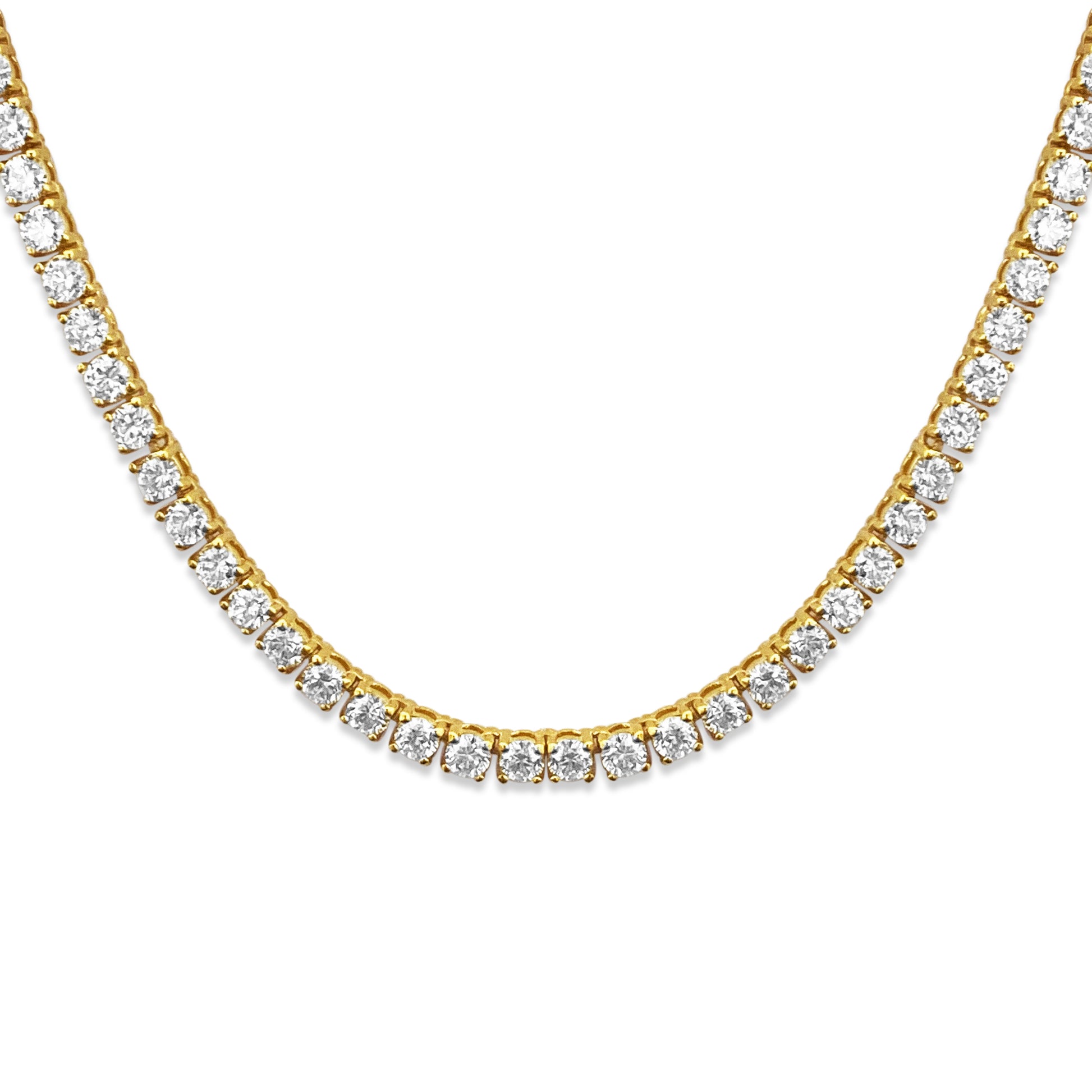 18 Carat VVS Diamond Tennis Necklace 14k Gold - Prince The Jeweler 18-carat-vvs-diamond-tennis-necklace-14k-gold, Necklaces & Pendants