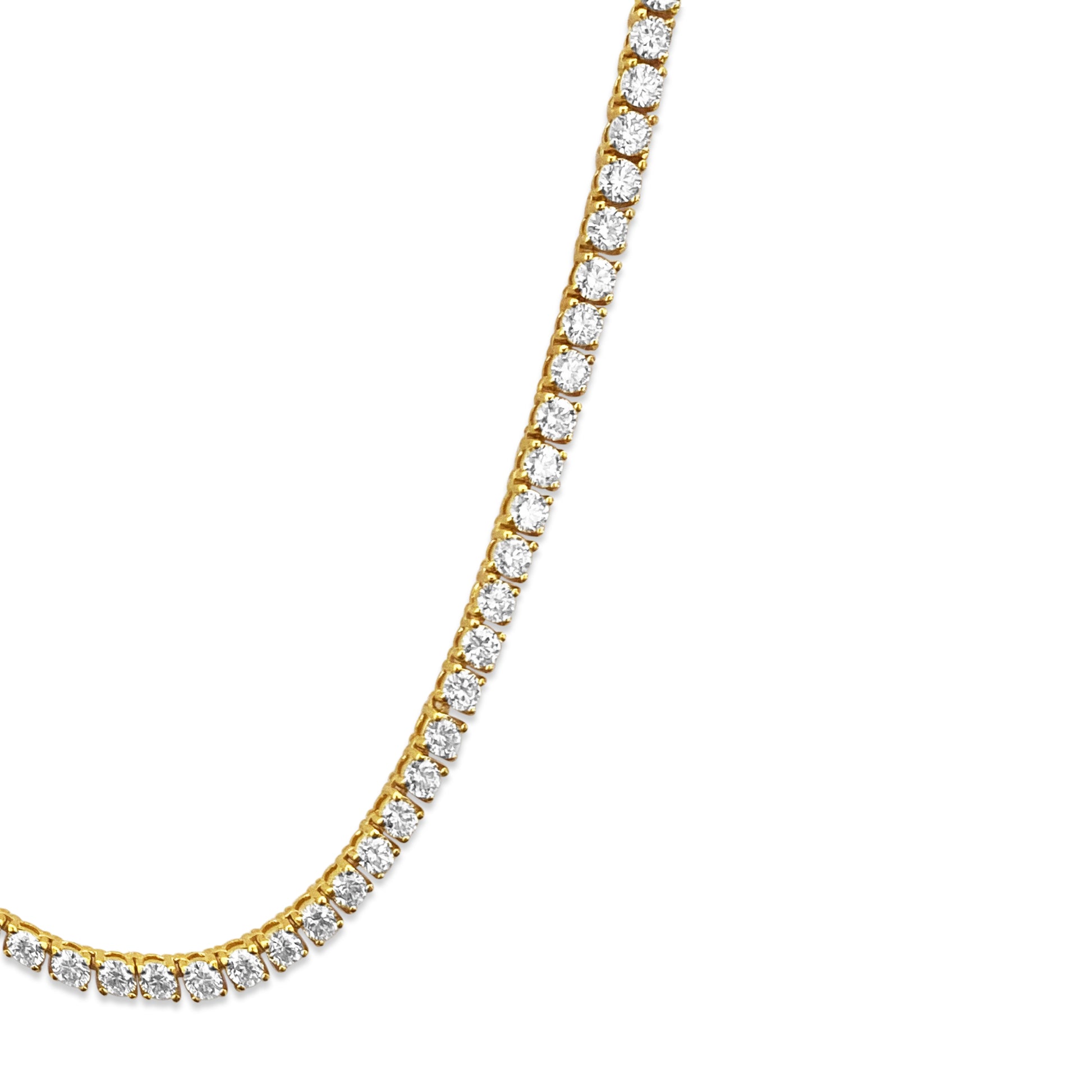 18 Carat VVS Diamond Tennis Necklace 14k Gold - Prince The Jeweler 18-carat-vvs-diamond-tennis-necklace-14k-gold, Necklaces & Pendants