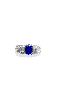 1.50 Carat Natural Blue Sapphire and Diamond Ring - Prince The Jeweler 1-50-carat-natural-blue-sapphire-and-diamond-ring, Rings
