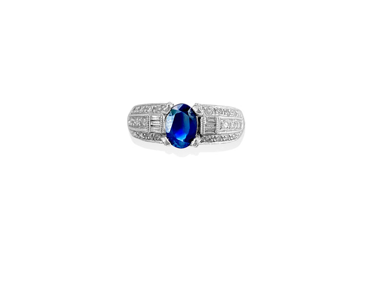 1.50 Carat Natural Blue Sapphire and Diamond Ring - Prince The Jeweler 1-50-carat-natural-blue-sapphire-and-diamond-ring, Rings