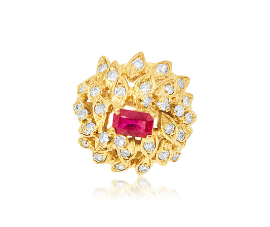 2.00 Carat Diamond and Ruby in 18K Yellow Gold Ring - Prince The Jeweler 2-00-carat-diamond-and-ruby-in-18k-yellow-gold-ring, Rings