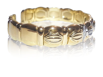 Cartier Style Bracelet, 14K Yellow Gold and Diamond - Prince The Jeweler cartier-style-bracelet-14k-yellow-gold-and-diamond, Bracelets