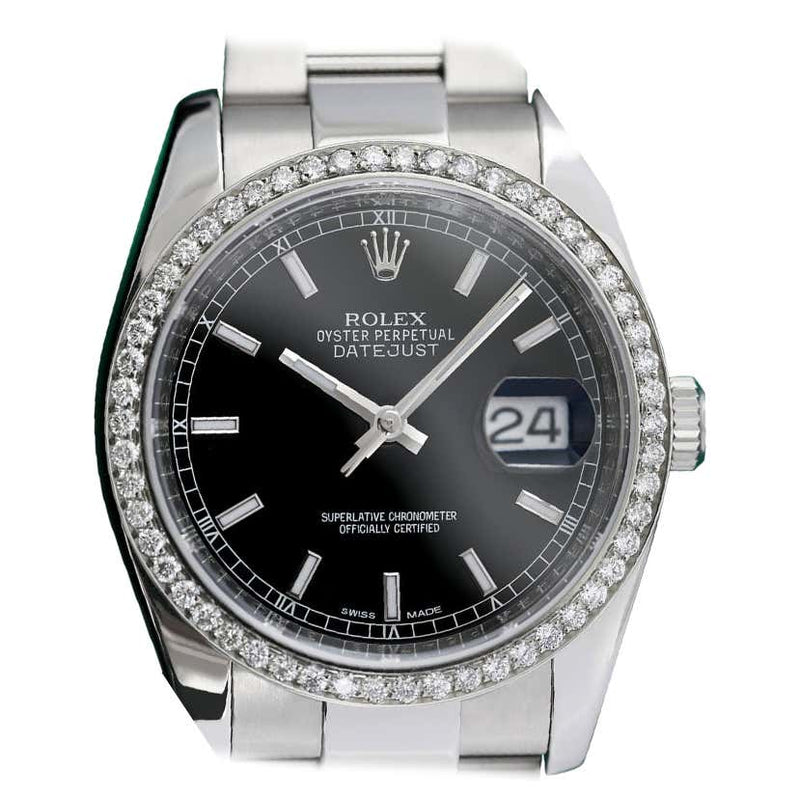 Rolex Datejust 116200 Diamond Bezel Watch with Card Unisex Watch