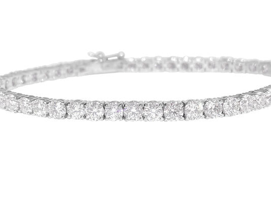 VVS 9.10 Carat Diamond Tennis Bracelet 14K White Gold - Prince The Jeweler vvs-9-10-carat-diamond-tennis-bracelet-14k-white-gold, Bracelets