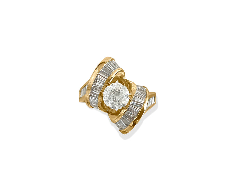 3.00 Carat VS Diamond 14K Yellow Gold Ring *Vintage* - Prince The Jeweler 3-00-carat-vs-diamond-14k-yellow-gold-ring-vintage, Rings