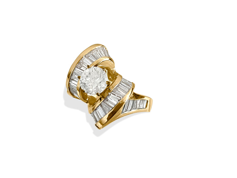 3.00 Carat VS Diamond 14K Yellow Gold Ring *Vintage* - Prince The Jeweler 3-00-carat-vs-diamond-14k-yellow-gold-ring-vintage, Rings