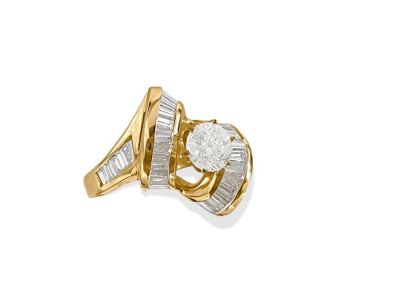 3.00 Carat VS Diamond 14K Yellow Gold Ring *Vintage* - Prince The Jeweler 3-00-carat-vs-diamond-14k-yellow-gold-ring-vintage, Rings