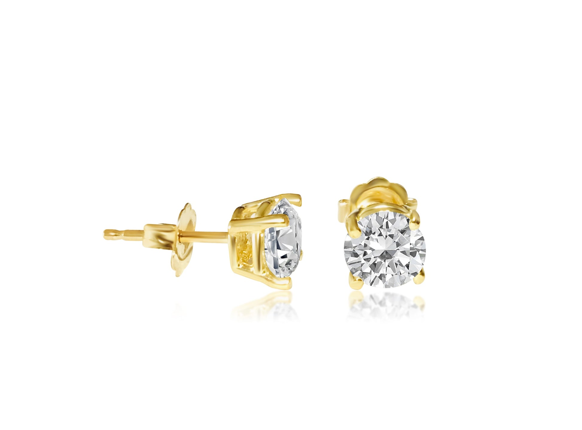 1.20 carat diamond studs in 14kt yellow gold. Custom piece - Prince The Jeweler 1-20-carat-diamond-studs-in-14kt-yellow-gold-custom-piece, Earrings, wk_end_auction